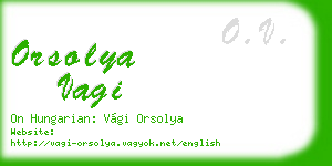 orsolya vagi business card