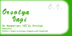 orsolya vagi business card